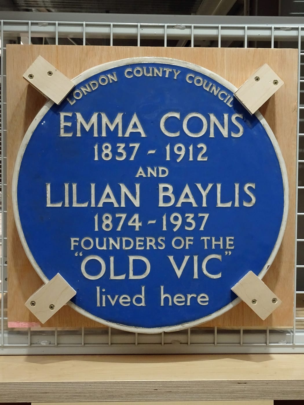 V&A East Storehouse — Emma Cons 1837-1912 and Lilian Baylis 1874-1937 Founders of the Old Vic lived here